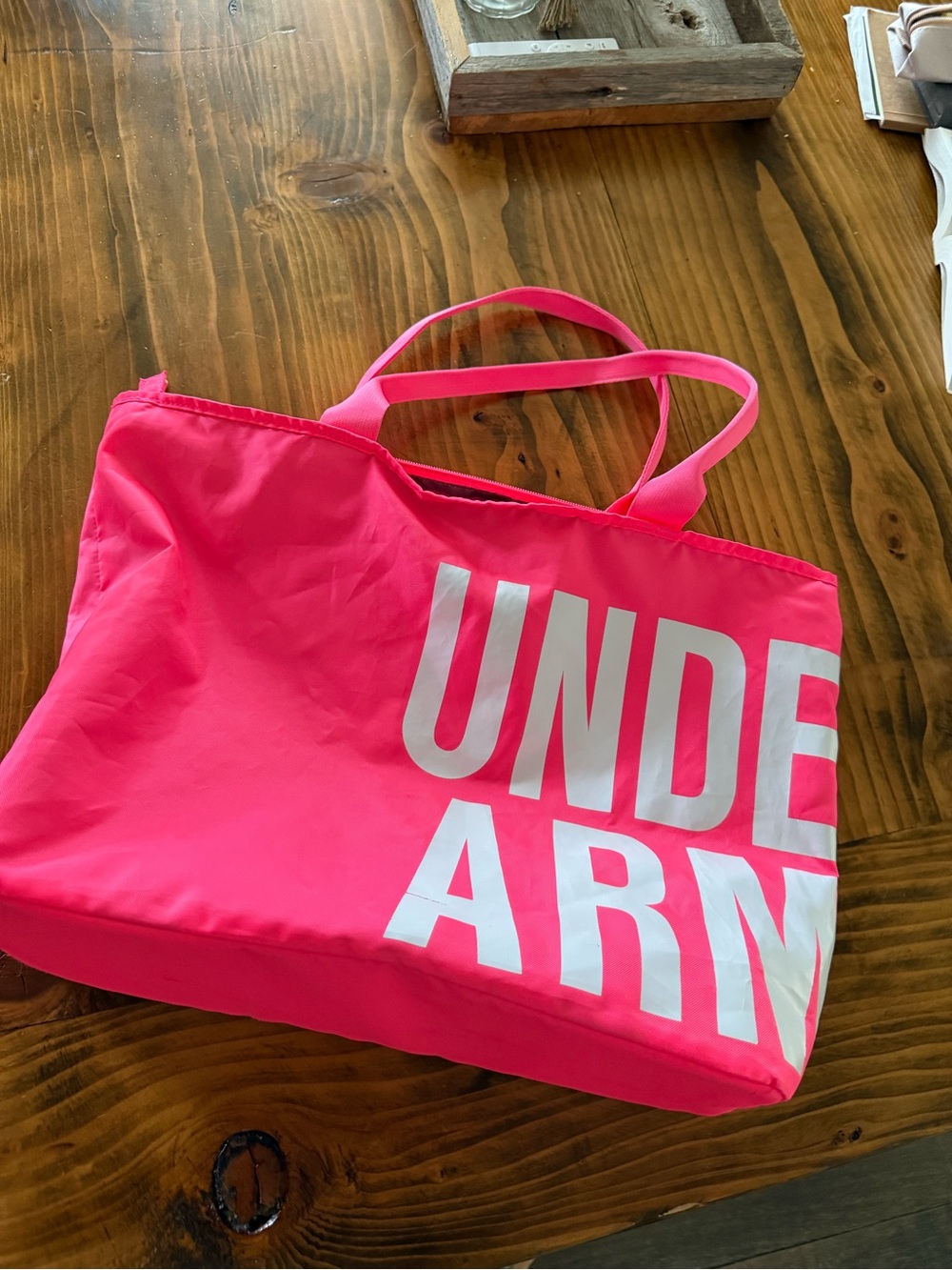 Under Armour Hot Pink Tote with White Logo